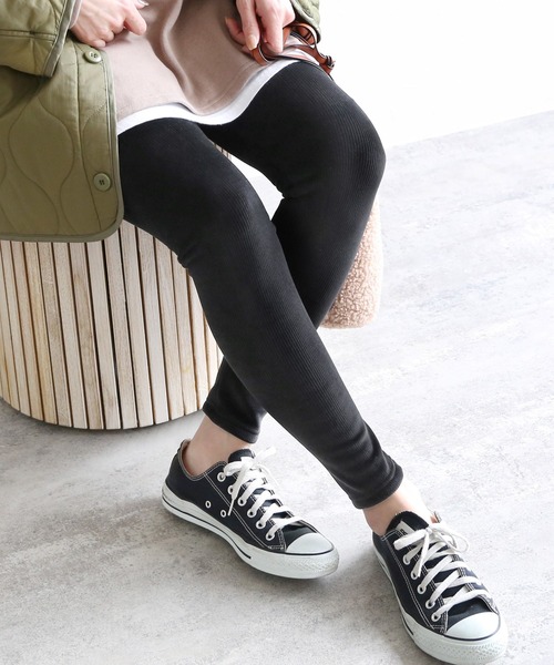 reca(レカ)の「起毛リブレギンスパンツ(レギンス/スパッツ・レディース・ピンクベージュ/ブラック/オフホワイト・FREE)」の13枚目の写真