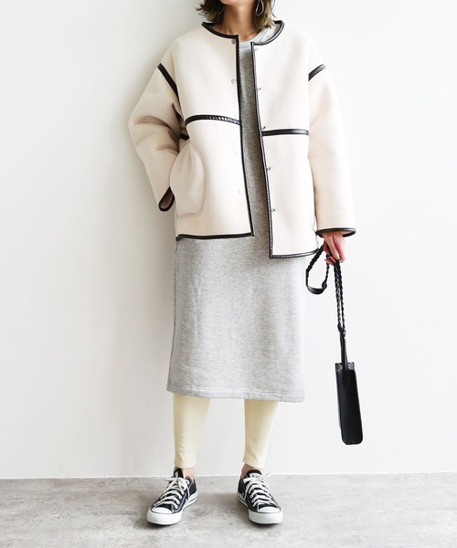 reca(レカ)の「起毛リブレギンスパンツ(レギンス/スパッツ・レディース・ピンクベージュ/ブラック/オフホワイト・FREE)」の22枚目の写真