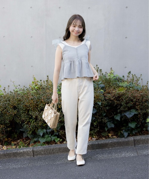 flower（フラワー）の「フラワーバスケットバッグ（かごバッグ・レディース・アイボリー・FREE）」の7枚目の写真