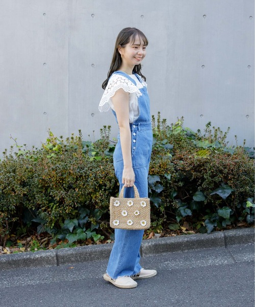 flower（フラワー）の「フラワーバスケットバッグ（かごバッグ・レディース・アイボリー・FREE）」の4枚目の写真