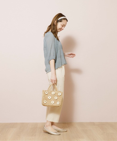 flower（フラワー）の「フラワーバスケットバッグ（かごバッグ・レディース・アイボリー・FREE）」の17枚目の写真