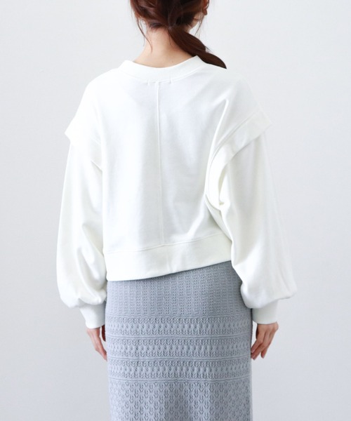 archives（アルシーヴ）の「肩デザインスウェット（スウェット・レディース・オフホワイト/グリーン/ブルー/マスタード・MEDIUM）」の10枚目の写真