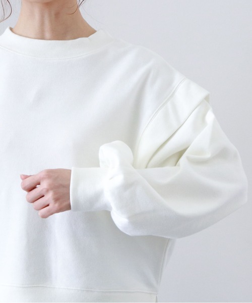 archives（アルシーヴ）の「肩デザインスウェット（スウェット・レディース・オフホワイト/グリーン/ブルー/マスタード・MEDIUM）」の17枚目の写真