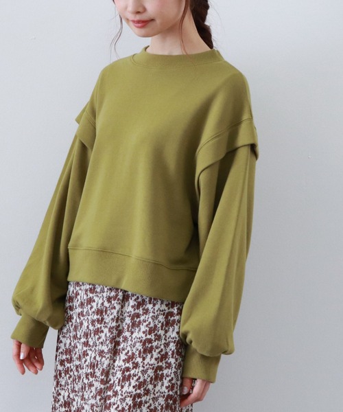 archives（アルシーヴ）の「肩デザインスウェット（スウェット・レディース・オフホワイト/グリーン/ブルー/マスタード・MEDIUM）」の15枚目の写真