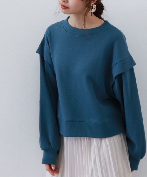 archives（アルシーヴ）の「肩デザインスウェット（スウェット・レディース・オフホワイト/グリーン/ブルー/マスタード・MEDIUM）」の13枚目の写真