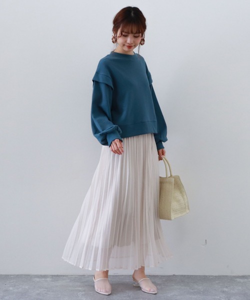 archives（アルシーヴ）の「肩デザインスウェット（スウェット・レディース・オフホワイト/グリーン/ブルー/マスタード・MEDIUM）」の16枚目の写真