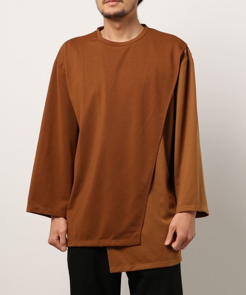 TONE SELECT WEAR(トーンセレクトウェア)の「【TONE MEN'S】フェイクレイヤードカットソー(RE)(Tシャツ/カットソー・メンズ・ブルー/ブラウン/ブラック・MEDIUM/LARGE)」の8枚目の写真