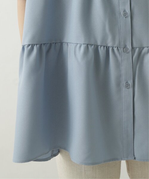 RAY CASSIN（レイカズン）の「リネンタッチティアードブラウス（シャツ/ブラウス・レディース・ブラウン/オフホワイト/ブルー・FREE）」の7枚目の写真