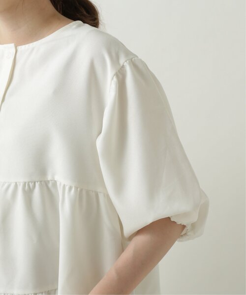 RAY CASSIN（レイカズン）の「リネンタッチティアードブラウス（シャツ/ブラウス・レディース・ブラウン/オフホワイト/ブルー・FREE）」の22枚目の写真