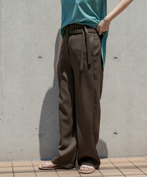 【レビューで送料無料】 LAATO（ラート）の「DOUBLE WEAR - PANTS（スラックス）」 BELT パンツ