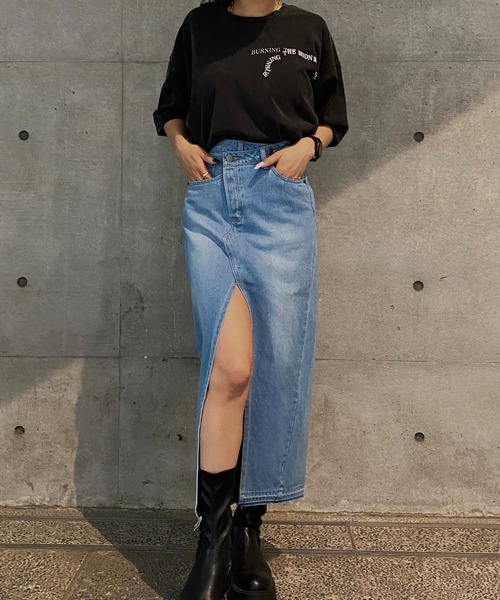 Avvenente(アベネンテ)の「【Avvenente】ヴィンテージライクプリントTシャツ(Tシャツ/カットソー・レディース・ライトグレー/ブラック・M)」の4枚目の写真