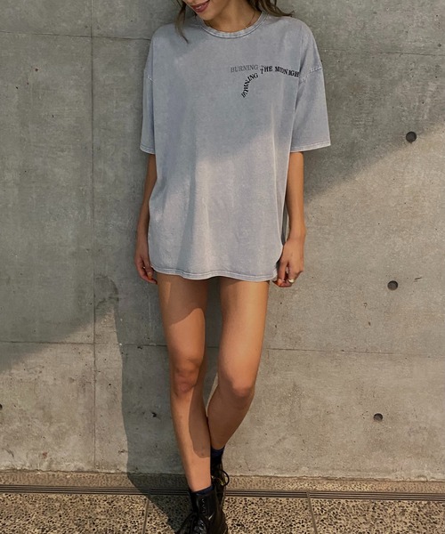 Avvenente(アベネンテ)の「【Avvenente】ヴィンテージライクプリントTシャツ(Tシャツ/カットソー・レディース・ライトグレー/ブラック・M)」の8枚目の写真