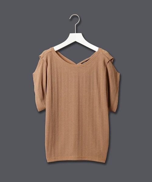 JET（ジェット）の「◆【ウォッシャブル】フレンチスリーブリブジャージカットソー（Tシャツ/カットソー・レディース・ブラック/オフホワイト/グリーン/ブラウン系・04）」の14枚目の写真