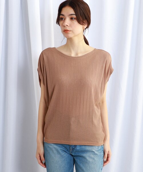 JET（ジェット）の「◆【ウォッシャブル】フレンチスリーブリブジャージカットソー（Tシャツ/カットソー・レディース・ブラック/オフホワイト/グリーン/ブラウン系・04）」の18枚目の写真