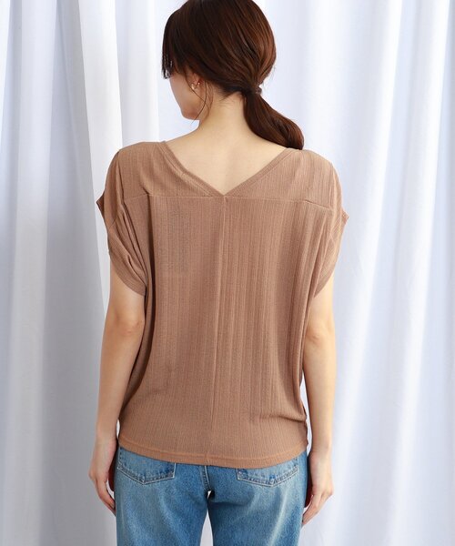 JET（ジェット）の「◆【ウォッシャブル】フレンチスリーブリブジャージカットソー（Tシャツ/カットソー・レディース・ブラック/オフホワイト/グリーン/ブラウン系・04）」の10枚目の写真