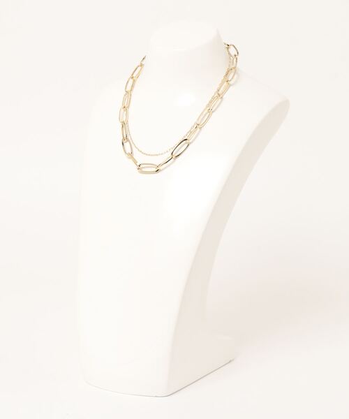 SPIRALGIRL(スパイラルガール)の「ケーブルチェーン2連ネックレス(ネックレス・レディース・ゴールド・FREE)」の2枚目の写真
