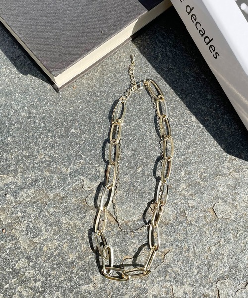 SPIRALGIRL(スパイラルガール)の「ケーブルチェーン2連ネックレス(ネックレス・レディース・ゴールド・FREE)」の1枚目の写真