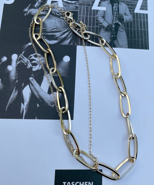 SPIRALGIRL(スパイラルガール)の「ケーブルチェーン2連ネックレス(ネックレス・レディース・ゴールド・FREE)」の3枚目の写真