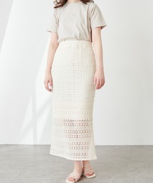 natural couture | 透かし編みレーススカート(スカート)