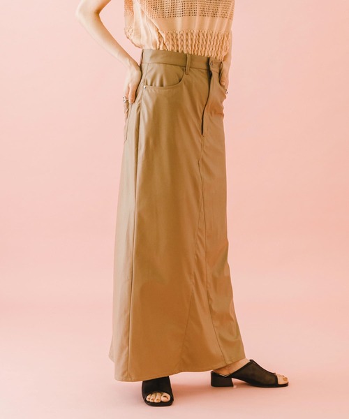 SENSE OF PLACE by URBAN RESEARCH(センスオブプレイスバイアーバンリサーチ)の「naturaglace×SENSE OF PLACE 『別注』ナチュラグラッセフェイクレザースカート(スカート・レディース・パープル/ブラウン/ピンク・ONE)」の9枚目の写真