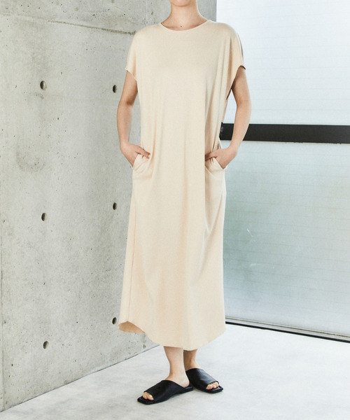 nota（ノータ）の「2WAYレースアップリブワンピース（ワンピース・レディース・アイボリー/レンガ/チャコールグレー・FREE）」の5枚目の写真