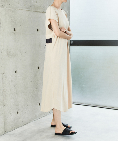 nota（ノータ）の「2WAYレースアップリブワンピース（ワンピース・レディース・アイボリー/レンガ/チャコールグレー・FREE）」の10枚目の写真