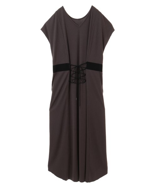 nota（ノータ）の「2WAYレースアップリブワンピース（ワンピース・レディース・アイボリー/レンガ/チャコールグレー・FREE）」の16枚目の写真