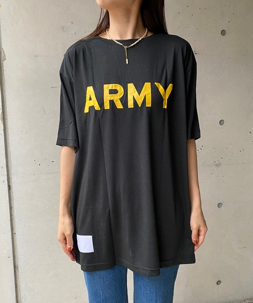 CAPRICIEUX LE'MAGE（カプリシューレマージュ）の「yousedデッドストックARMY Tシャツ（Tシャツ/カットソー・レディース・ブラック・X-LARGE）」の3枚目の写真