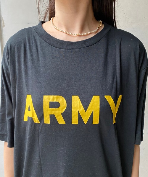CAPRICIEUX LE'MAGE（カプリシューレマージュ）の「yousedデッドストックARMY Tシャツ（Tシャツ/カットソー・レディース・ブラック・X-LARGE）」の2枚目の写真