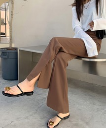 Girly Doll（ガーリードール）の「センタープレスフレアパンツ（スラックス）」