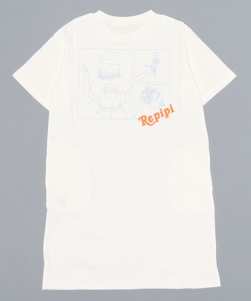 repipi armario（レピピ アルマリオ）の「【綿100%】3コマGirlイラストワンピース（ワンピース・キッズ・ブラック/ラベンダー/ホワイト・LARGE/SMALL/MEDIUM）」の6枚目の写真