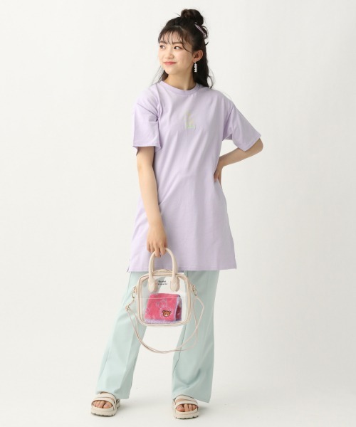 repipi armario（レピピ アルマリオ）の「【綿100%】3コマGirlイラストワンピース（ワンピース・キッズ・ブラック/ラベンダー/ホワイト・LARGE/SMALL/MEDIUM）」の21枚目の写真