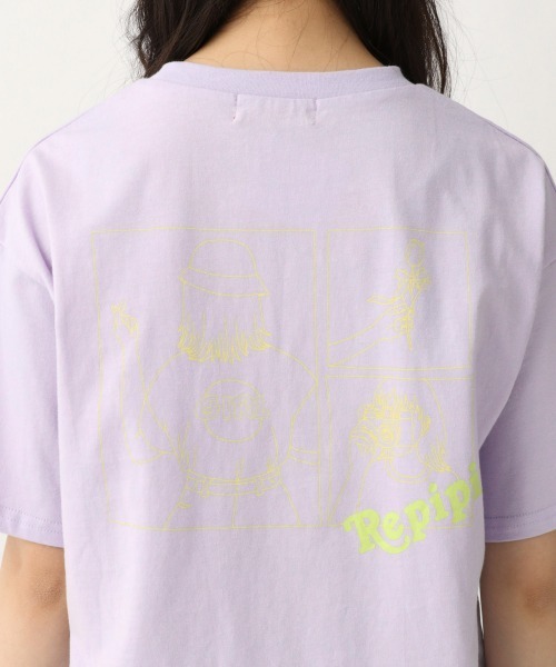 repipi armario（レピピ アルマリオ）の「【綿100%】3コマGirlイラストワンピース（ワンピース・キッズ・ブラック/ラベンダー/ホワイト・LARGE/SMALL/MEDIUM）」の14枚目の写真