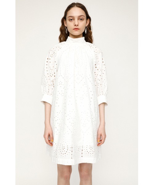 SLY（スライ）の「STAND GATHER COTTON LACE TUNIC スタンド