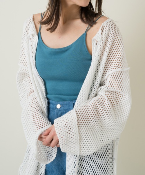 Kastane（カスタネ）の「カップ付きストレッチコットンキャミ（キャミソール・レディース・ピンク/イエロー/アイボリー/ブルー系その他/グリーン/パープル/モカ・FREE）」の4枚目の写真