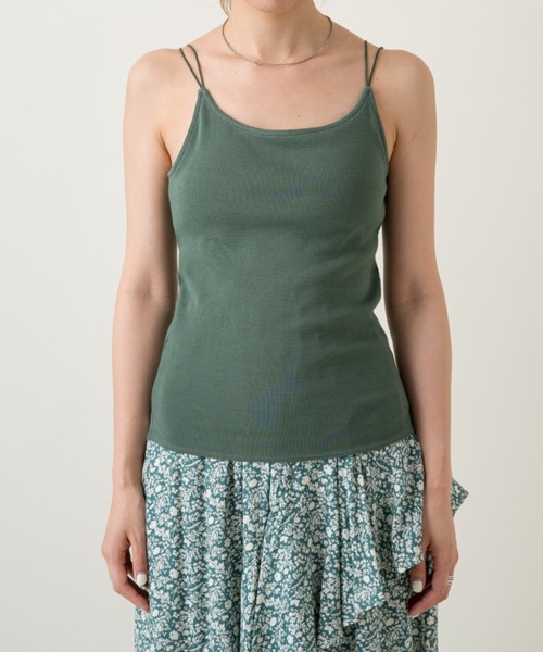 Kastane（カスタネ）の「カップ付きストレッチコットンキャミ（キャミソール・レディース・ピンク/イエロー/アイボリー/ブルー系その他/グリーン/パープル/モカ・FREE）」の11枚目の写真