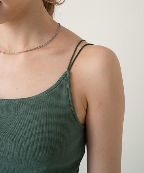 Kastane（カスタネ）の「カップ付きストレッチコットンキャミ（キャミソール・レディース・ピンク/イエロー/アイボリー/ブルー系その他/グリーン/パープル/モカ・FREE）」の15枚目の写真