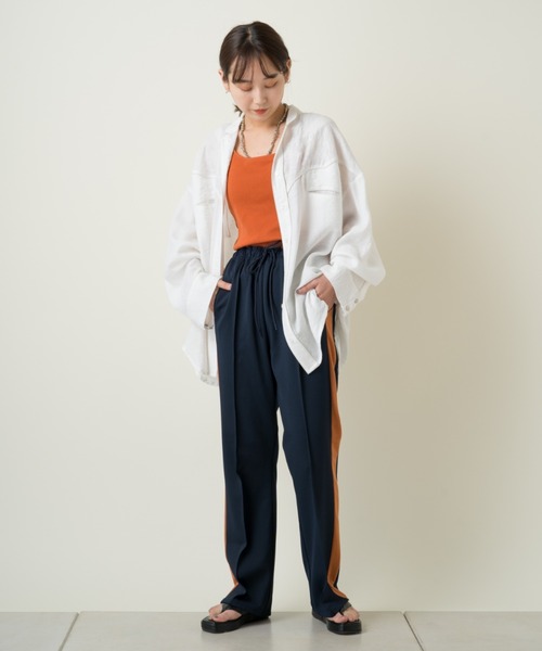 Kastane（カスタネ）の「カップ付きストレッチコットンキャミ（キャミソール・レディース・ピンク/イエロー/アイボリー/ブルー系その他/グリーン/パープル/モカ・FREE）」の8枚目の写真