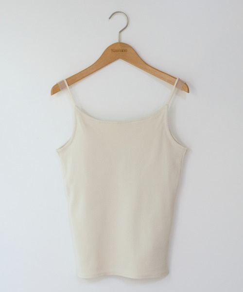 Kastane（カスタネ）の「カップ付きストレッチコットンキャミ（キャミソール・レディース・ピンク/イエロー/アイボリー/ブルー系その他/グリーン/パープル/モカ・FREE）」の21枚目の写真