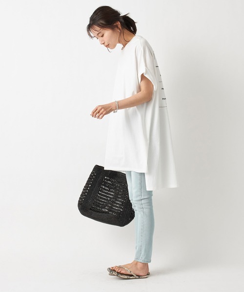 RIVE DROITE(リヴドロワ)の「【WEB限定】コットンチュニック(Tシャツ/カットソー・レディース・ホワイト/チャコールグレー・FREE)」の11枚目の写真