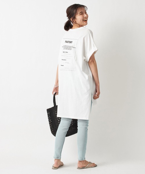 RIVE DROITE(リヴドロワ)の「【WEB限定】コットンチュニック(Tシャツ/カットソー・レディース・ホワイト/チャコールグレー・FREE)」の13枚目の写真