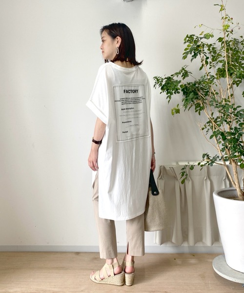 RIVE DROITE(リヴドロワ)の「【WEB限定】コットンチュニック(Tシャツ/カットソー・レディース・ホワイト/チャコールグレー・FREE)」の22枚目の写真