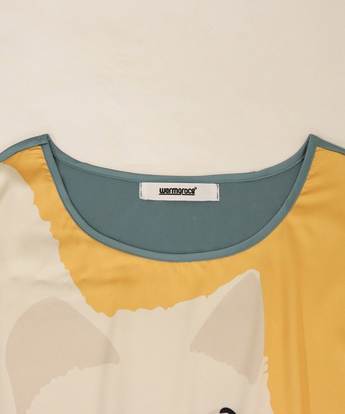 OSYAREVO(オシャレボ)の「キャットプリント ビッグT セットルームウェア(ルームウェア/パジャマ・レディース・グリーン・ONESIZE)」の14枚目の写真