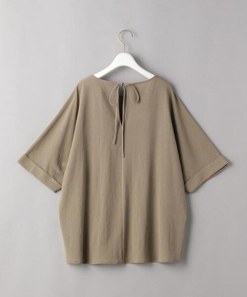 BEAUTY&YOUTH UNITED ARROWS（ビューティーアンドユースユナイテッドアローズ）の「BY バックリボンドルマン5分袖カットソー（Tシャツ/カットソー・レディース・ブラック/オフホワイト/モカ・FREE）」の14枚目の写真