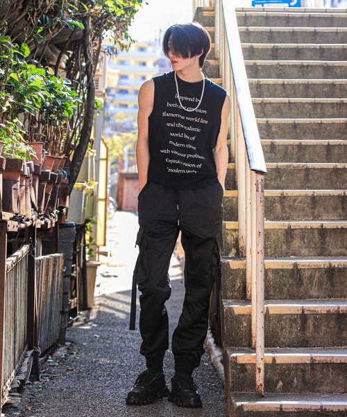 Espina(エスピナ)の「コンセプチュアルノースリーブTシャツ(タンクトップ・メンズ・ブラック・FREE)」の2枚目の写真