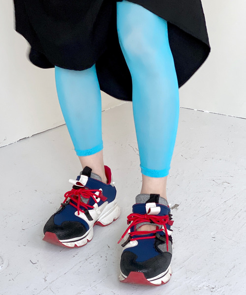 c.u.l（シーユーエル）の「【c.u.l】パワーネット シースルーレギンス cula211（レギンス/スパッツ・レディース・パープル/ブラック/ブルー/モカ/ライトブルー/ホワイト/グレー/ベージュ・FREE）」の13枚目の写真