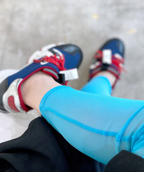 c.u.l（シーユーエル）の「【c.u.l】パワーネット シースルーレギンス cula211（レギンス/スパッツ・レディース・パープル/ブラック/ブルー/モカ/ライトブルー/ホワイト/グレー/ベージュ・FREE）」の15枚目の写真