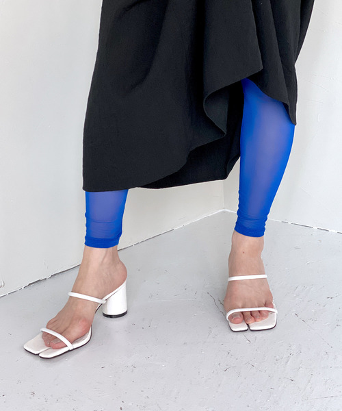 c.u.l（シーユーエル）の「【c.u.l】パワーネット シースルーレギンス cula211（レギンス/スパッツ・レディース・パープル/ブラック/ブルー/モカ/ライトブルー/ホワイト/グレー/ベージュ・FREE）」の16枚目の写真