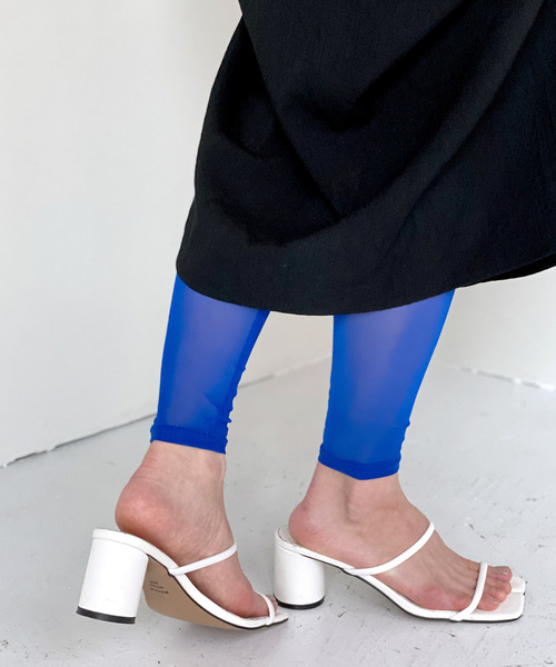 c.u.l（シーユーエル）の「【c.u.l】パワーネット シースルーレギンス cula211（レギンス/スパッツ・レディース・パープル/ブラック/ブルー/モカ/ライトブルー/ホワイト/グレー/ベージュ・FREE）」の17枚目の写真