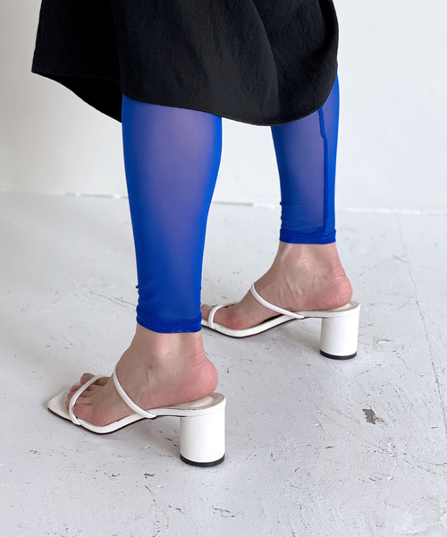 c.u.l（シーユーエル）の「【c.u.l】パワーネット シースルーレギンス cula211（レギンス/スパッツ・レディース・パープル/ブラック/ブルー/モカ/ライトブルー/ホワイト/グレー/ベージュ・FREE）」の18枚目の写真